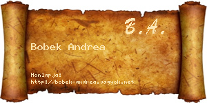 Bobek Andrea névjegykártya