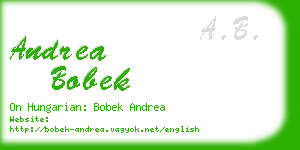 andrea bobek business card